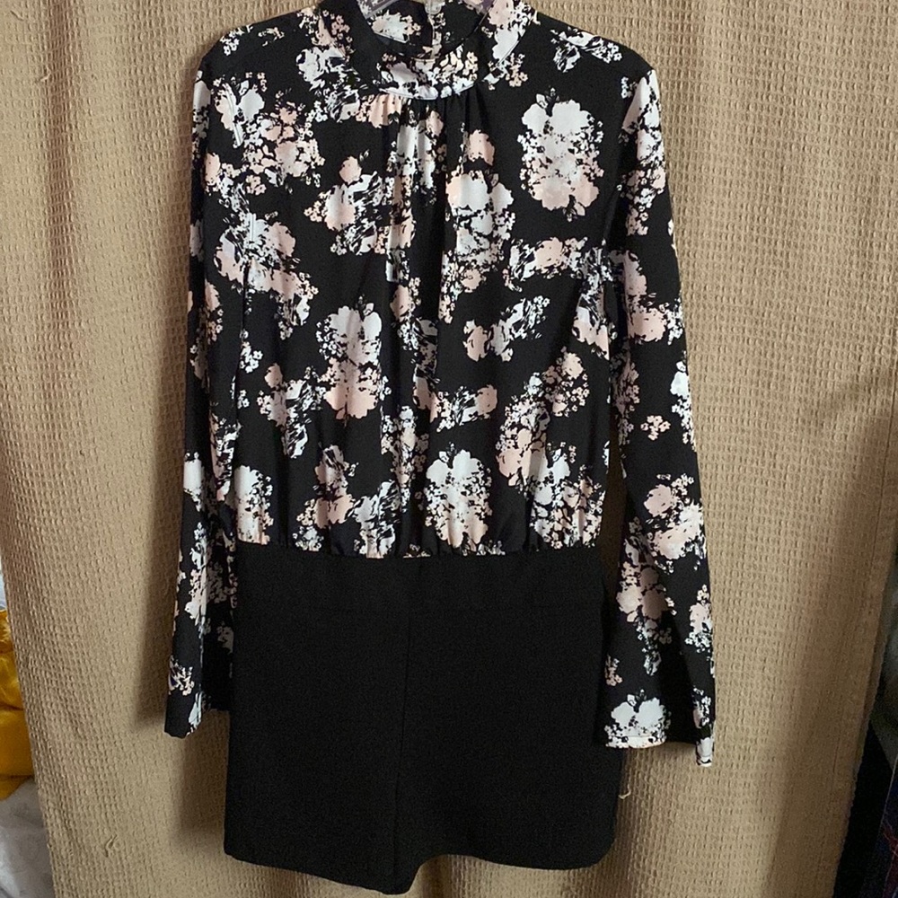 Bongo long sleeve romper with pockets